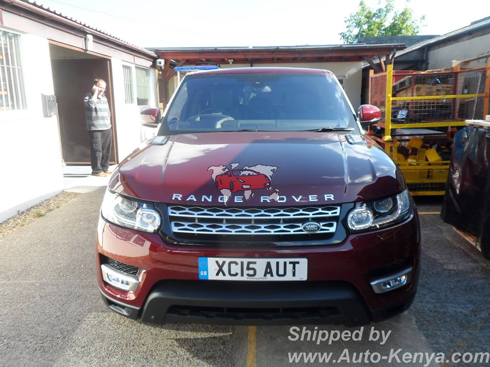 40FT Container with 2 Brand New Range Rover Sports to Mombasa